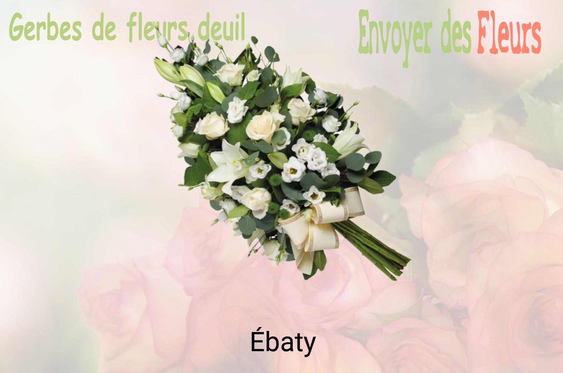 Gerbe de fleurs de deuil livrée à Ébaty